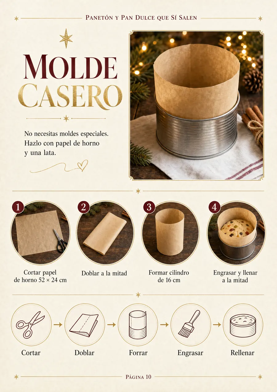 Interior de la guía: cómo armar un molde casero con papel de horno